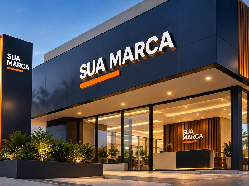 Fachada e letra caixa