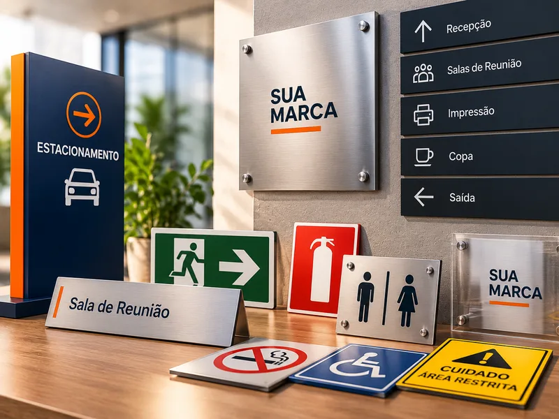Placas e sinalização